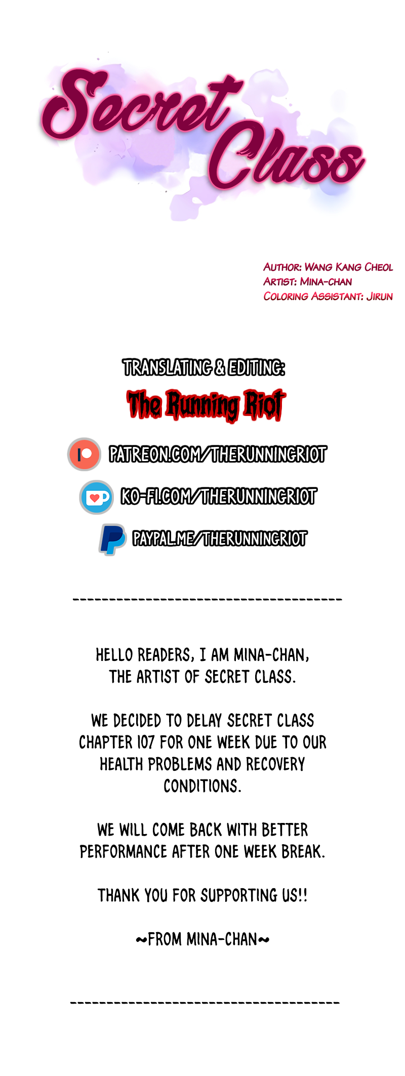Secret Class Chapter 106